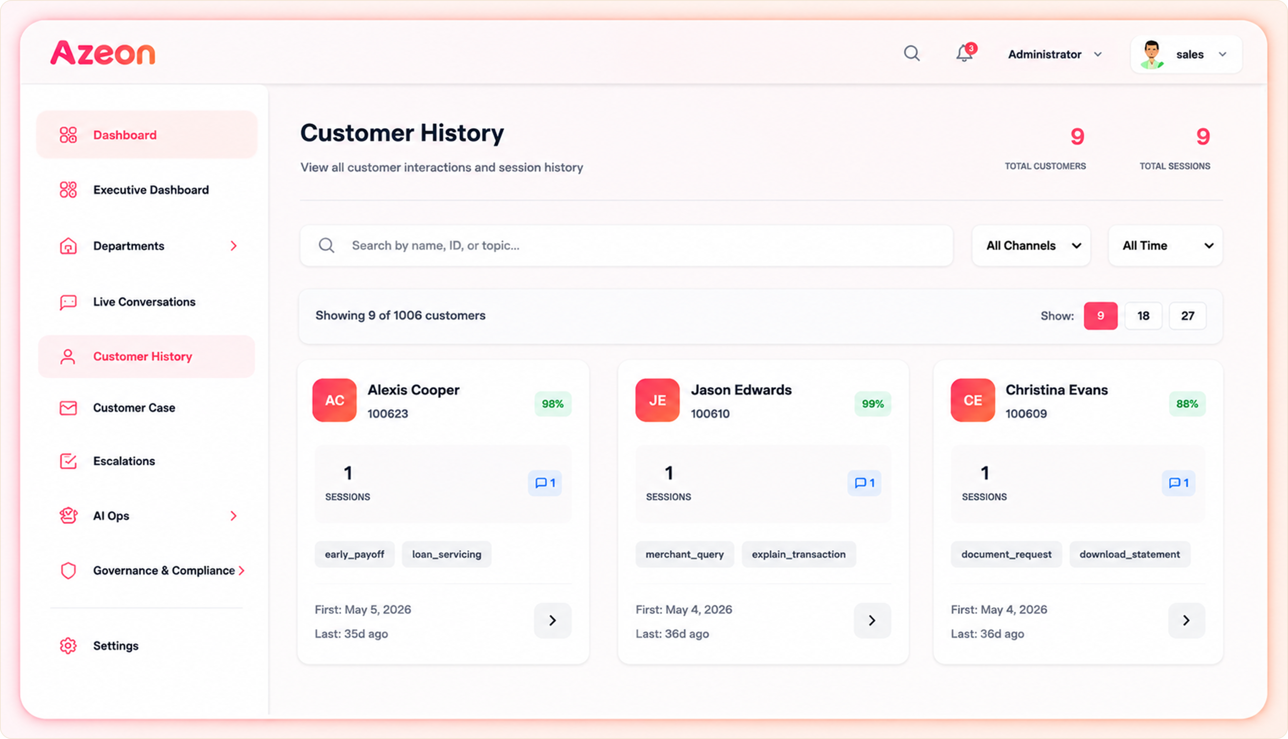 Customer History