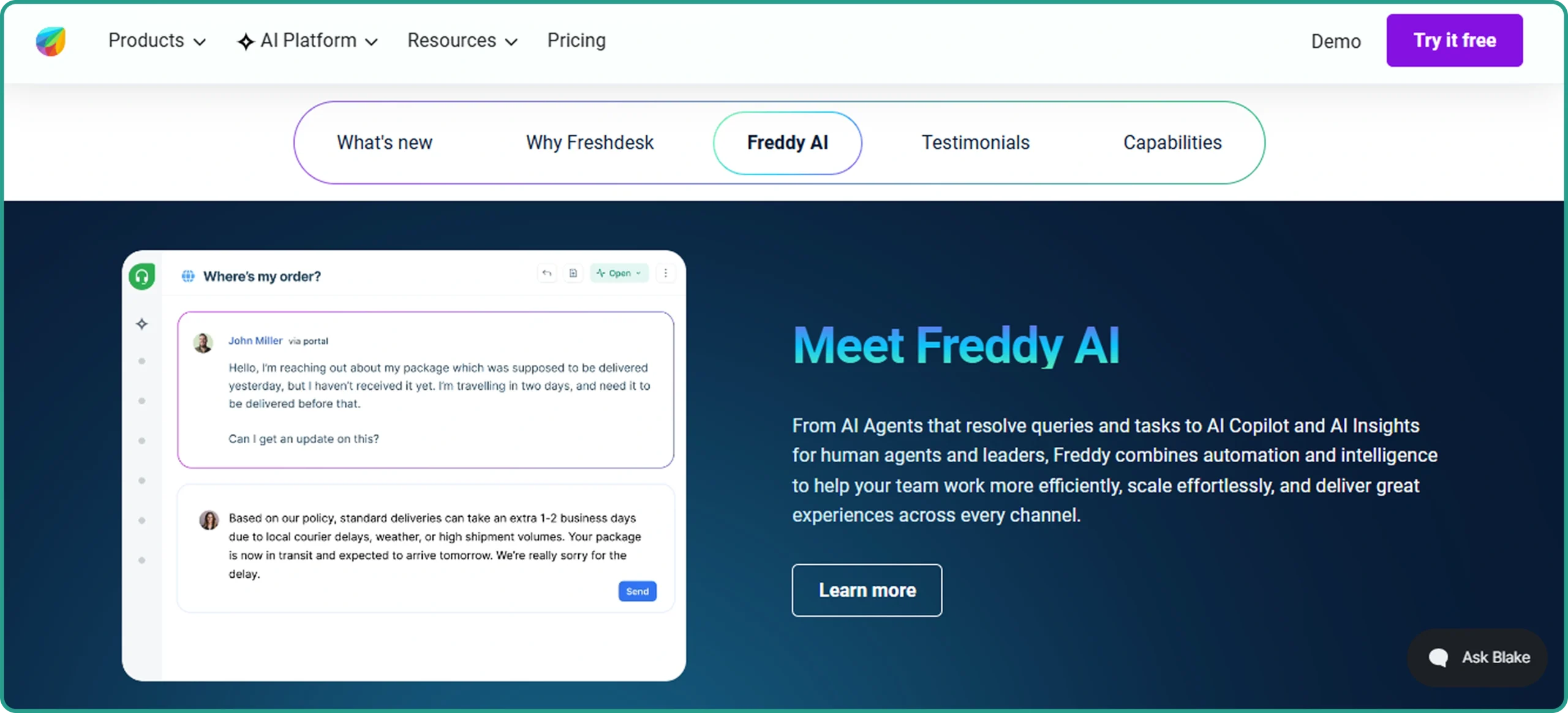 Freshworks Freddy AI